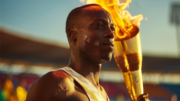 Foto grátis portrait of athlete competing in the olympic games tournament