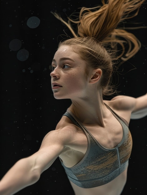 Foto grátis portrait of athletic woman competing in the olympic games tournament