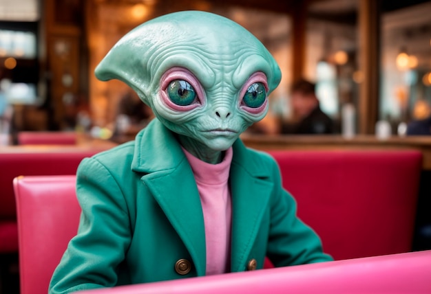 Foto grátis portrait of extraterrestrial creature or alien