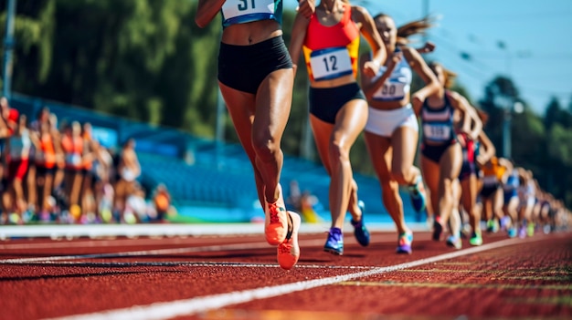 Foto grátis portrait of female athletes competing in the olympic games