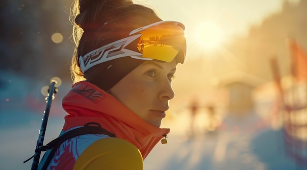 Foto grátis portrait of woman competing in the olympic games championship