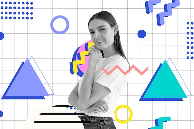 Posição de trabalho ao lado do retrato do empregado