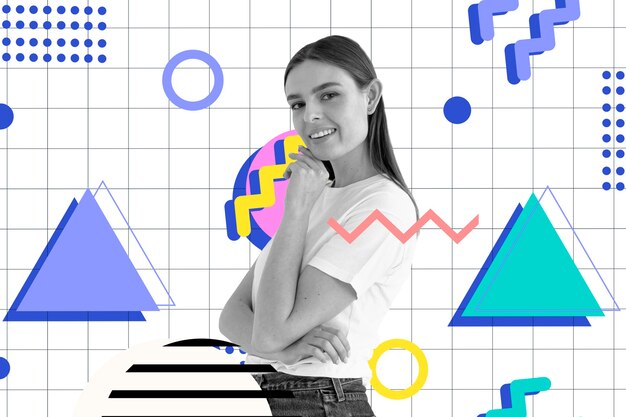 Posição de trabalho ao lado do retrato do empregado