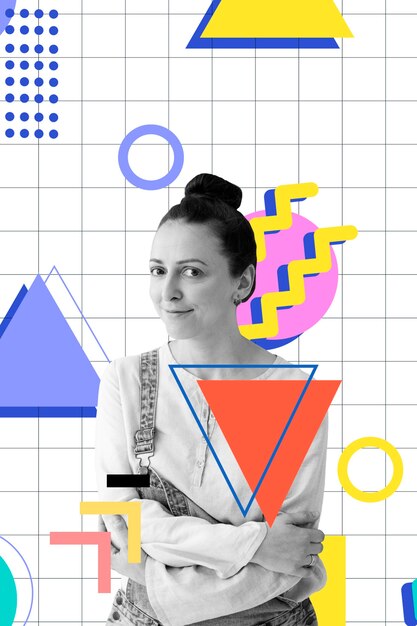Posição de trabalho ao lado do retrato do empregado