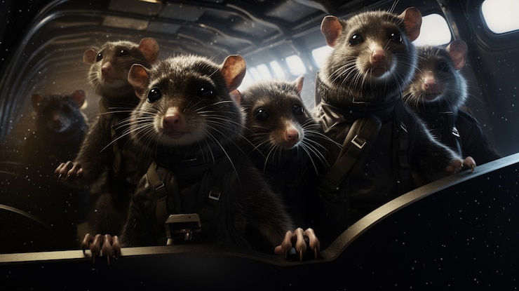 Foto grátis possums de estilo futurista vestindo roupas