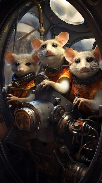 Foto grátis possums de estilo futurista vestindo roupas