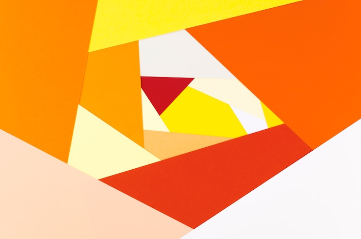 Foto grátis postura plana de modelador de papel abstrato vibrante