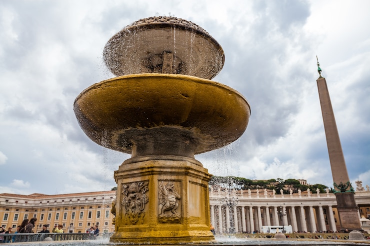 Foto grátis praça cultural com uma fonte