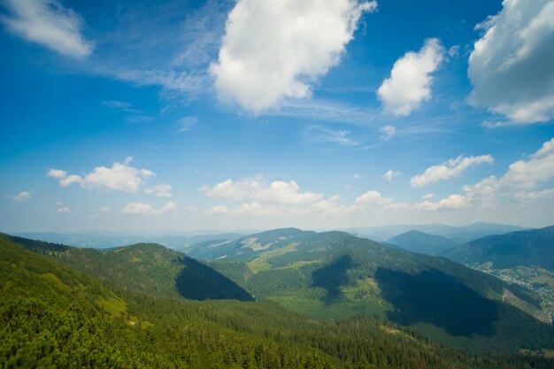 Prados bonitos nas montanhas