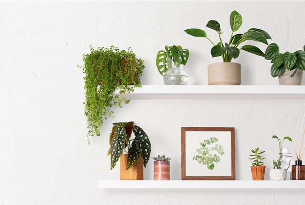 Prateleira de plantas para decoração de interiores