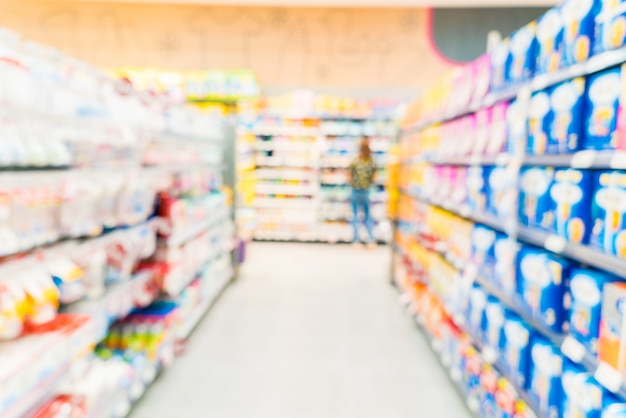 Foto grátis prateleira de supermercado borrão edifício turva