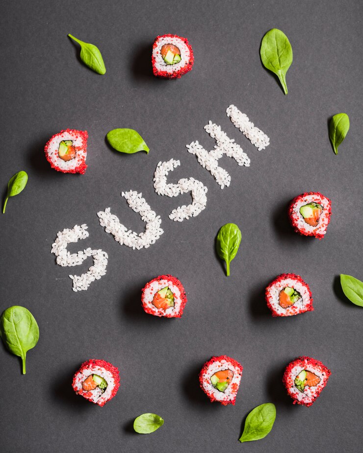 Foto grátis prato de sushi no restaurante asiático