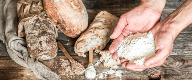 Preparação do pão