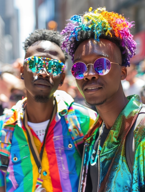 Foto grátis pride scene with men celebrating their sexuality