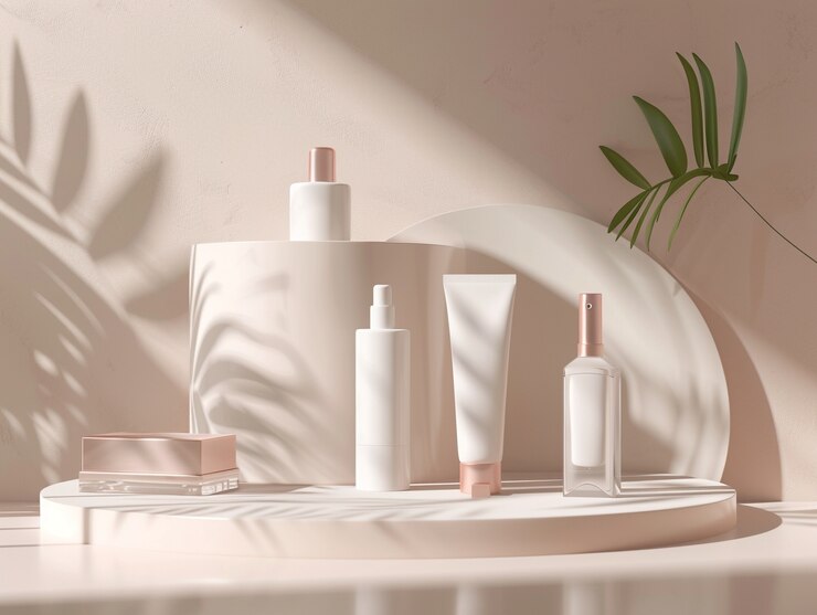 Produtos de beleza de desenhos animados em 3D