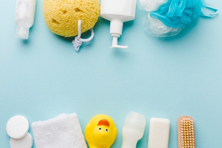 Foto grátis produtos de higiene pessoal copiam o espaço