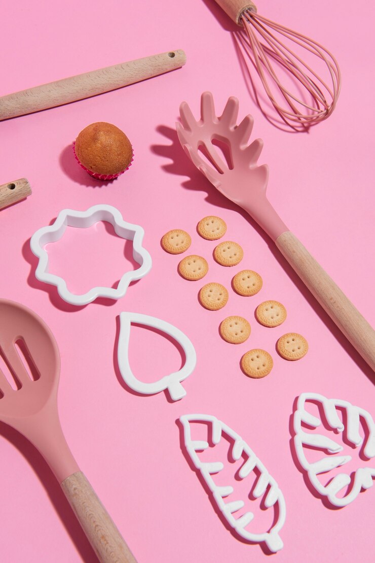 Foto grátis produtos de panificação perfeitamente organizados