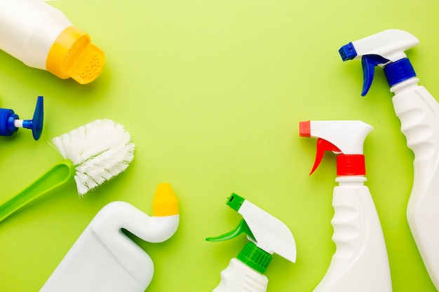 Foto grátis produtos sanitários com espaço para texto