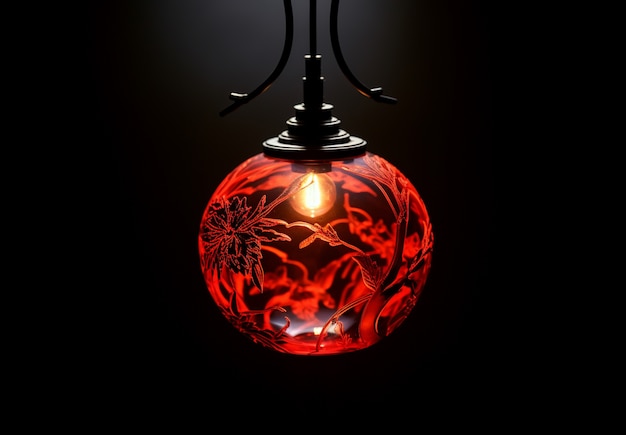 Foto grátis projeto de lâmpada de iluminação moderna em 3d