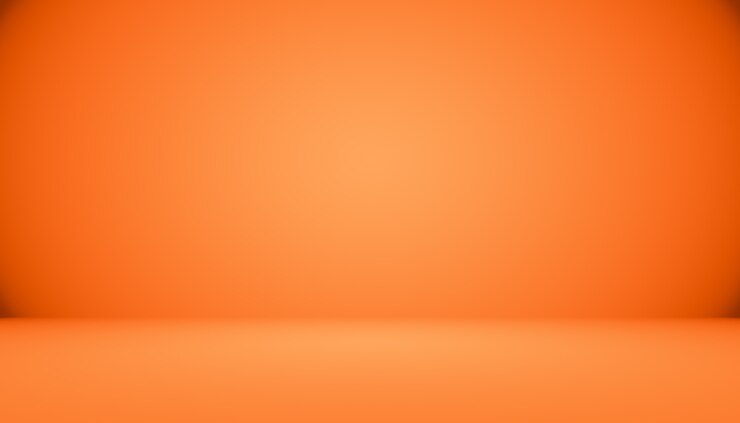 Foto grátis projeto de layout de fundo laranja suave abstrato, estúdio, sala, modelo da web, relatório de negócios com cor gradiente de círculo suave