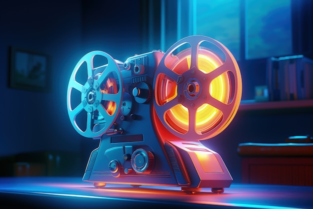 Foto grátis projetor de filmes de cinema 3d