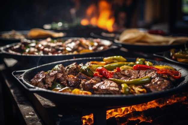 Próximo do delicioso churrasco mexicano