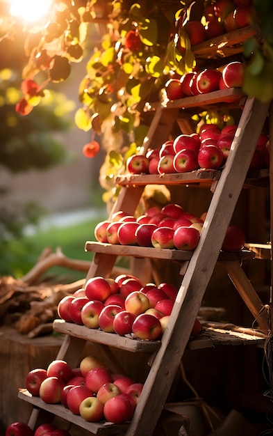 Próximo plano da fruta de maçã da estação para o inverno