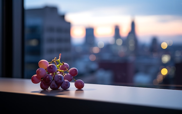 Foto grátis próximo plano das uvas, frutas de temporada para o inverno