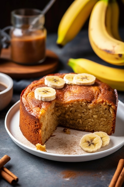 Foto grátis próximo plano do pão de banana