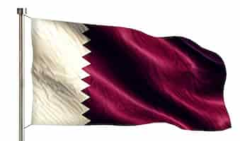 Foto grátis qatar national flag isolated 3d fundo branco