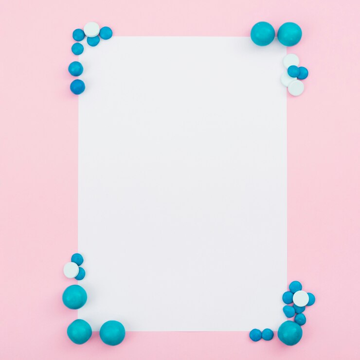 Foto grátis quadro com cornes de doces azuis