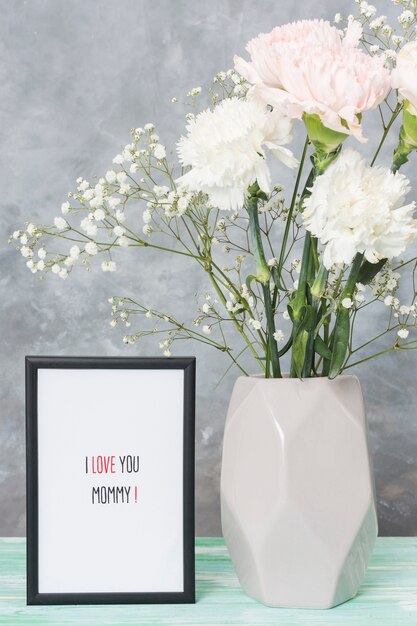 Quadro de dia das mães e flores