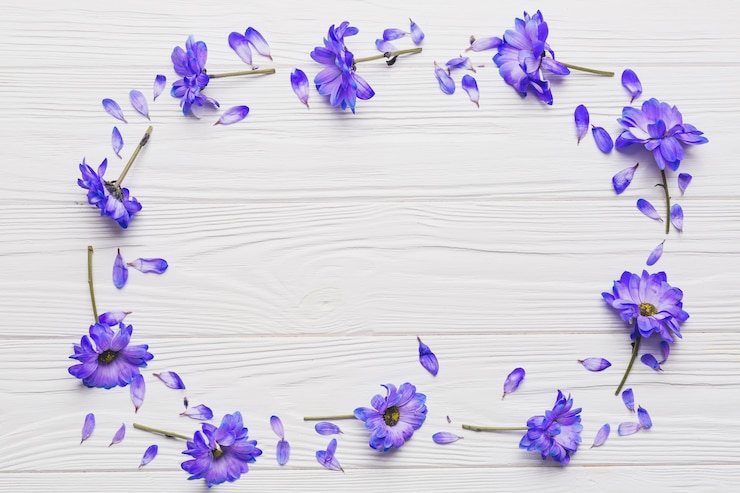 Foto grátis quadro de flores violetas