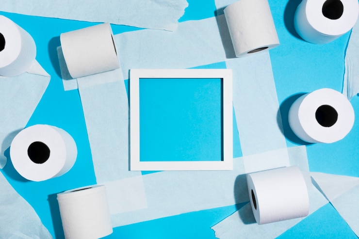 Foto grátis quadro de folha de papel higiénico