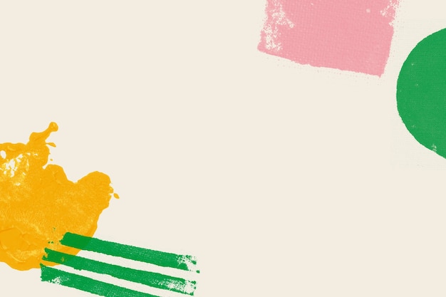 Quadro de impressão de bloco colorido em fundo bege