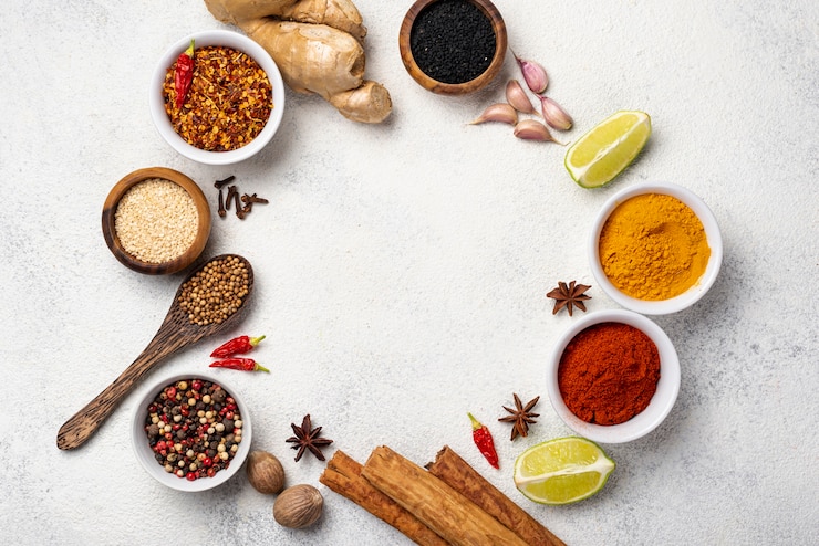 Foto grátis quadro de ingredientes de comida asiática plana leigos