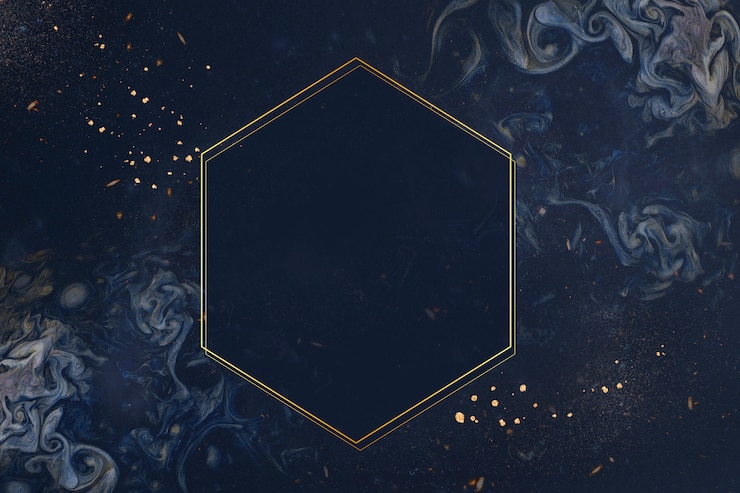 Foto grátis quadro dourado em fundo azul