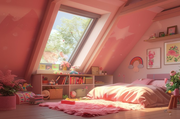 Quarto de tons pastel suaves para crianças