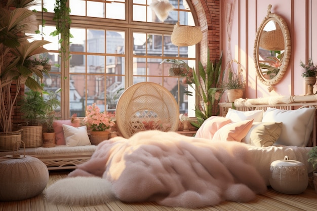Quarto de tons pastel suaves para crianças