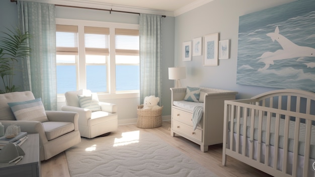 Quarto de tons pastel suaves para crianças