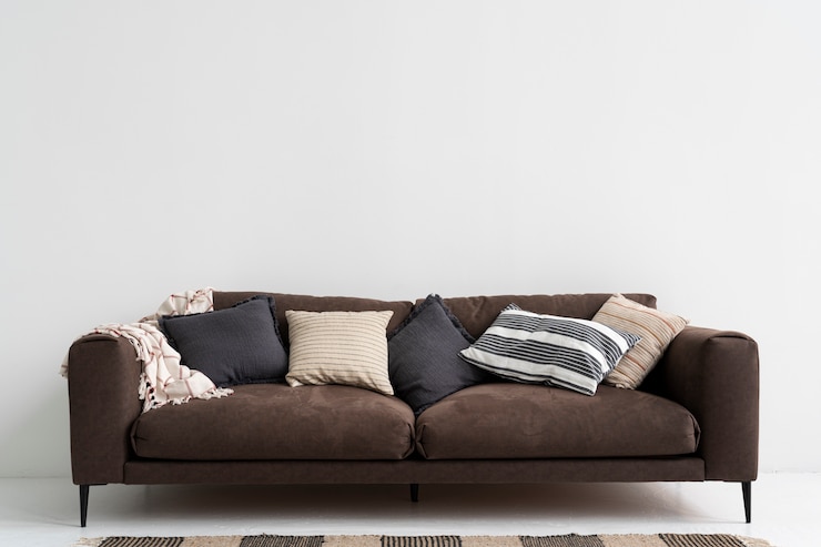 Foto grátis quarto moderno vazio com móveis