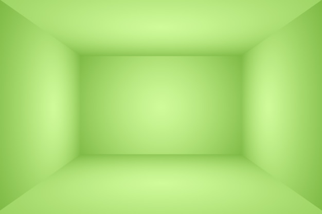 Quarto vazio de fundo de estúdio abstrato de gradiente verde liso luxuoso com espaço para seu texto e imagem