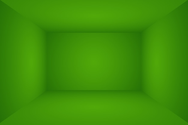 Quarto vazio de fundo de estúdio abstrato de gradiente verde liso luxuoso com espaço para seu texto e imagem