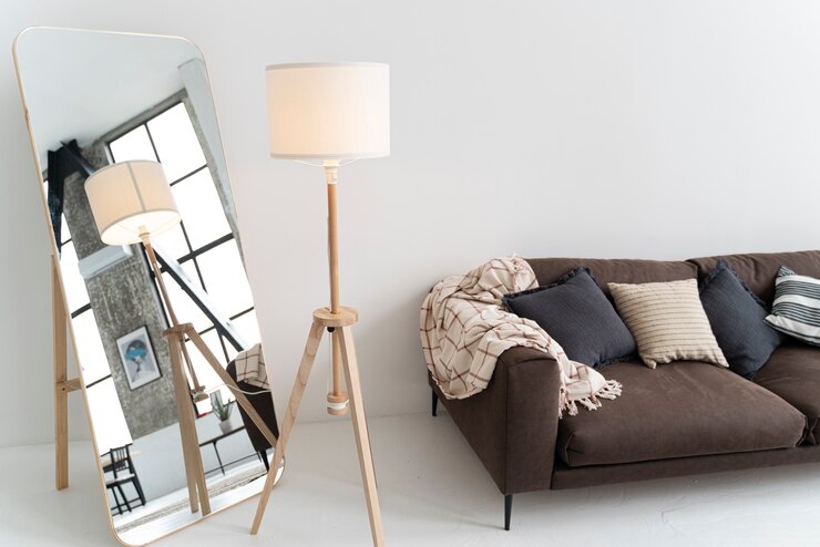 Foto grátis quarto vazio moderno com mobília
