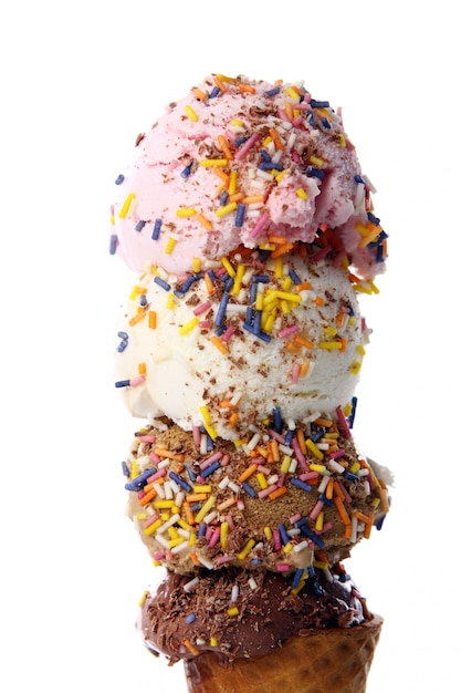 Foto grátis quatro bolas de sorvete