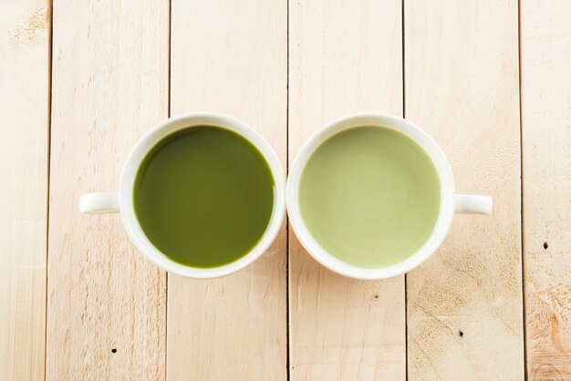 Foto grátis quente matcha latte