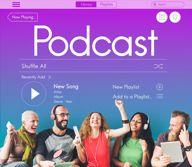 Radio Podcast Music Joy Concept