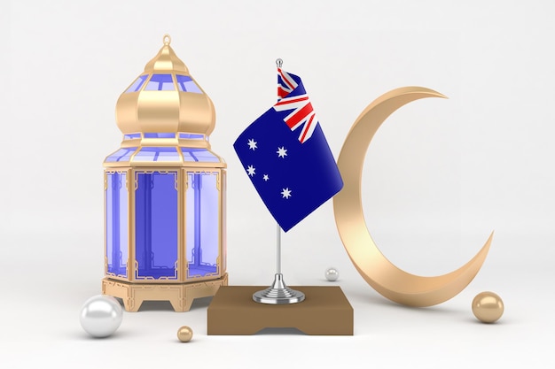 Foto grátis ramadã austrália em fundo branco