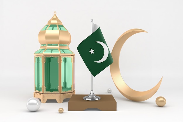 Ramadã paquistão em fundo branco