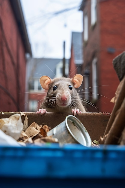 Foto grátis rato fofo no estilo de vida da cidade